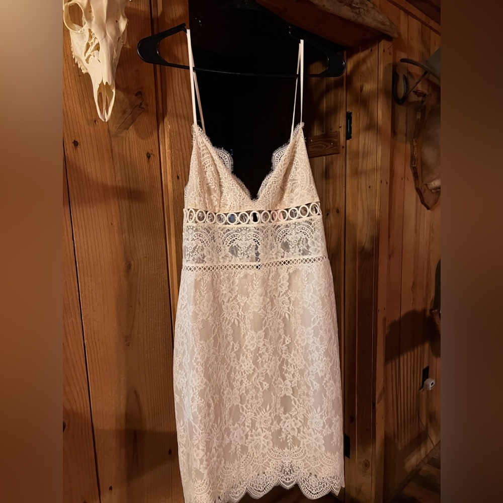 Victoria’s Secret Lace Slip Dress, M, Ivory